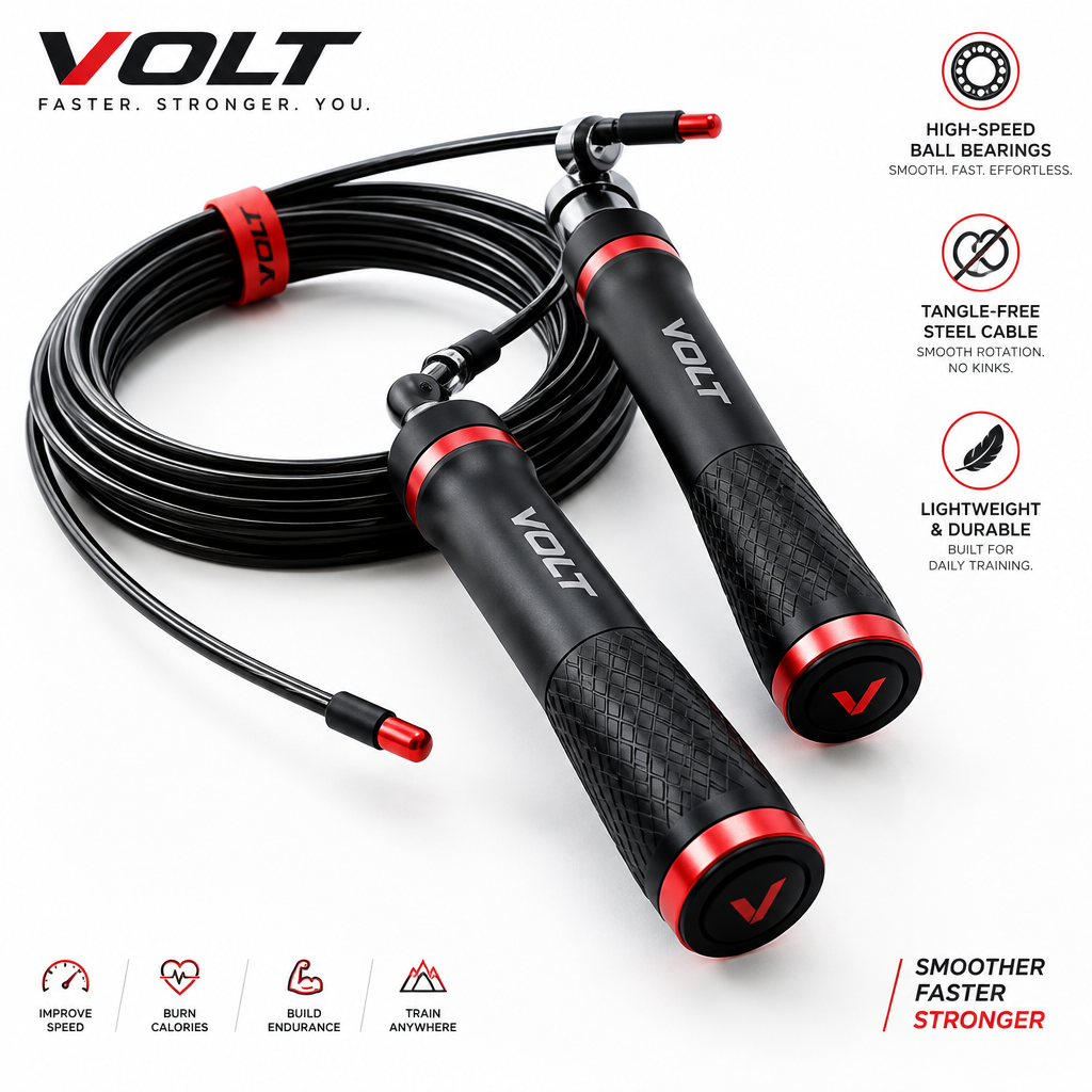 Speed Jump Rope for Women – Tangle-Free Ball Bearings, Memory Foam Handles & Adjustable 13ft Cable